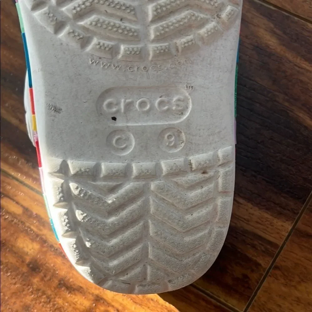 Crocs Kids' White and Multicolor Clogs